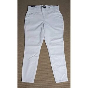 Nine‎ West  White Women's Jeans Heidi Pull On Skinny Crop Pants NEW